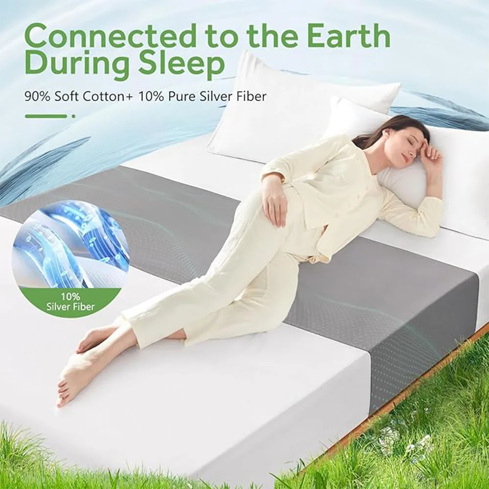 Earthing-sábana plana para cama, accesorio para la salud de la naturaleza, conexión de oro bien conectada a tierra, cordón de tierra