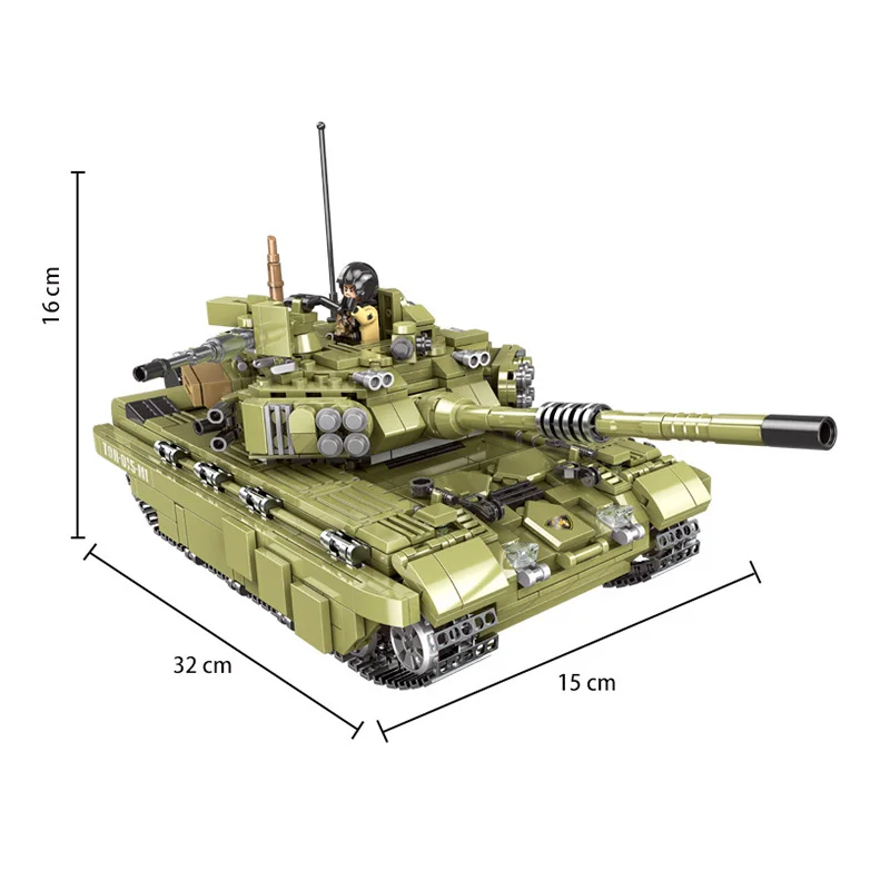 XINGBAO 06015 Scorpio Tiger Tank Model Crossing The Battlefield Series Adultes DIY Toys Building Blocks Boy Gift 1386Pcs