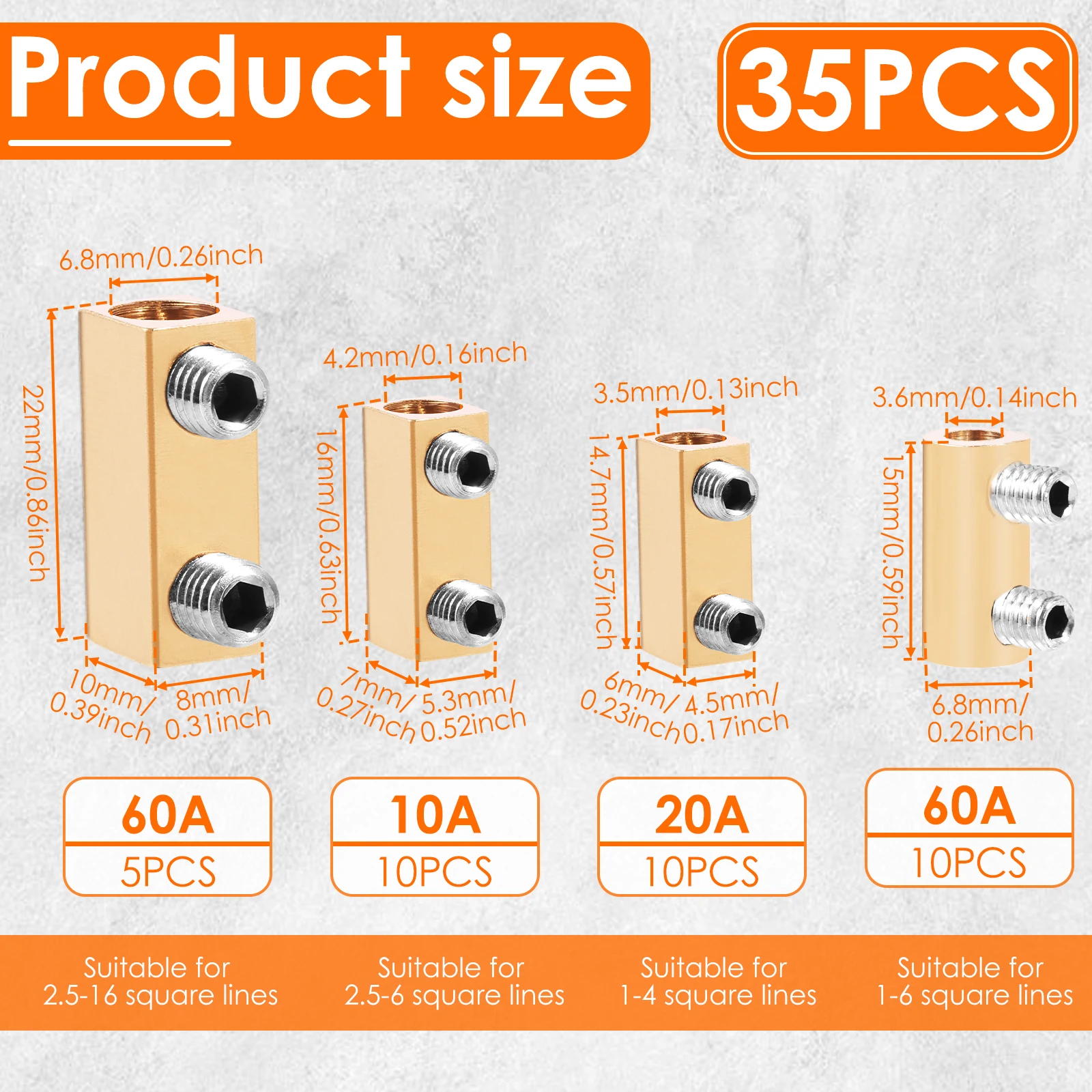 71 قطعة موصلات الأسلاك الجوز عدة محطة اتصال الأسلاك السريعة 60A/20A/10A موصل الدائرة سلك موصل لصناعة الطاقة