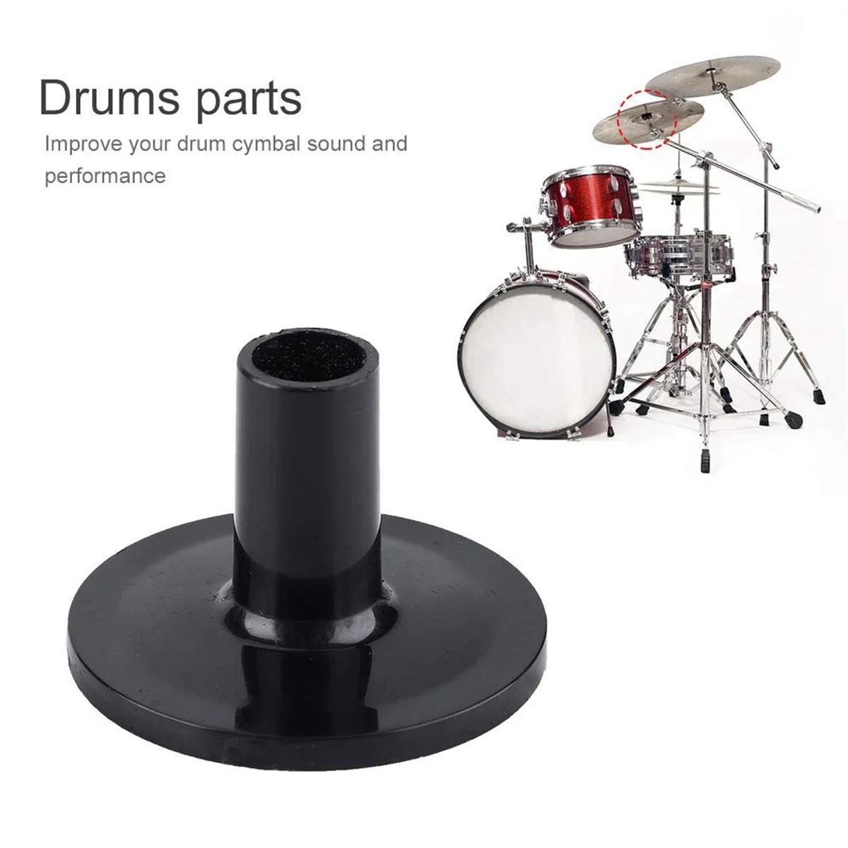 6 Pcs Plastic Cymbal Sleeves Long Cymbal Sleeves for Drum Kits Performance AccessoryJAS