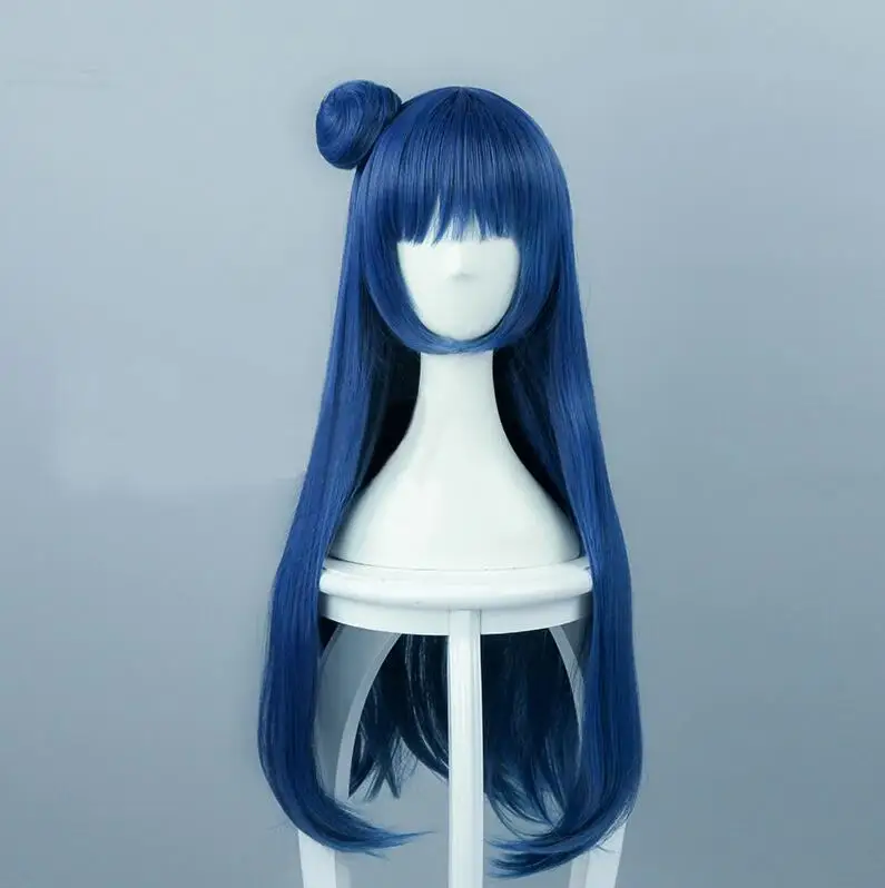 Love Live Sunshine Yoshiko Tsushima Mixed Blue Heat Resistant Hair Cosplay Costume Wig