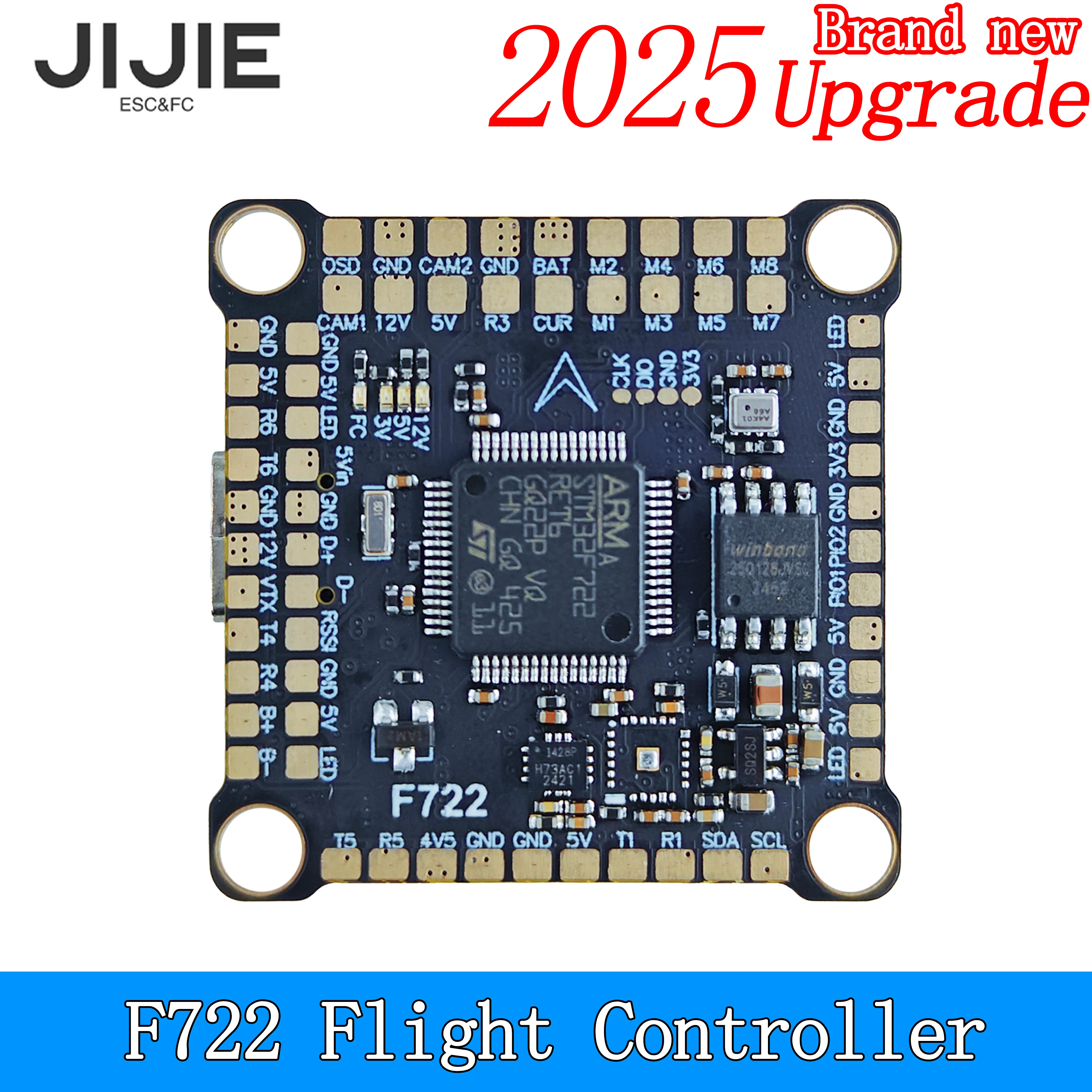 

JIJIE New F722 FC Speedy Drone Flight controller Stack 3-8S 60A BULEjay 4in1 Brushless ESC For RC FPV Racing Freestyle Drone