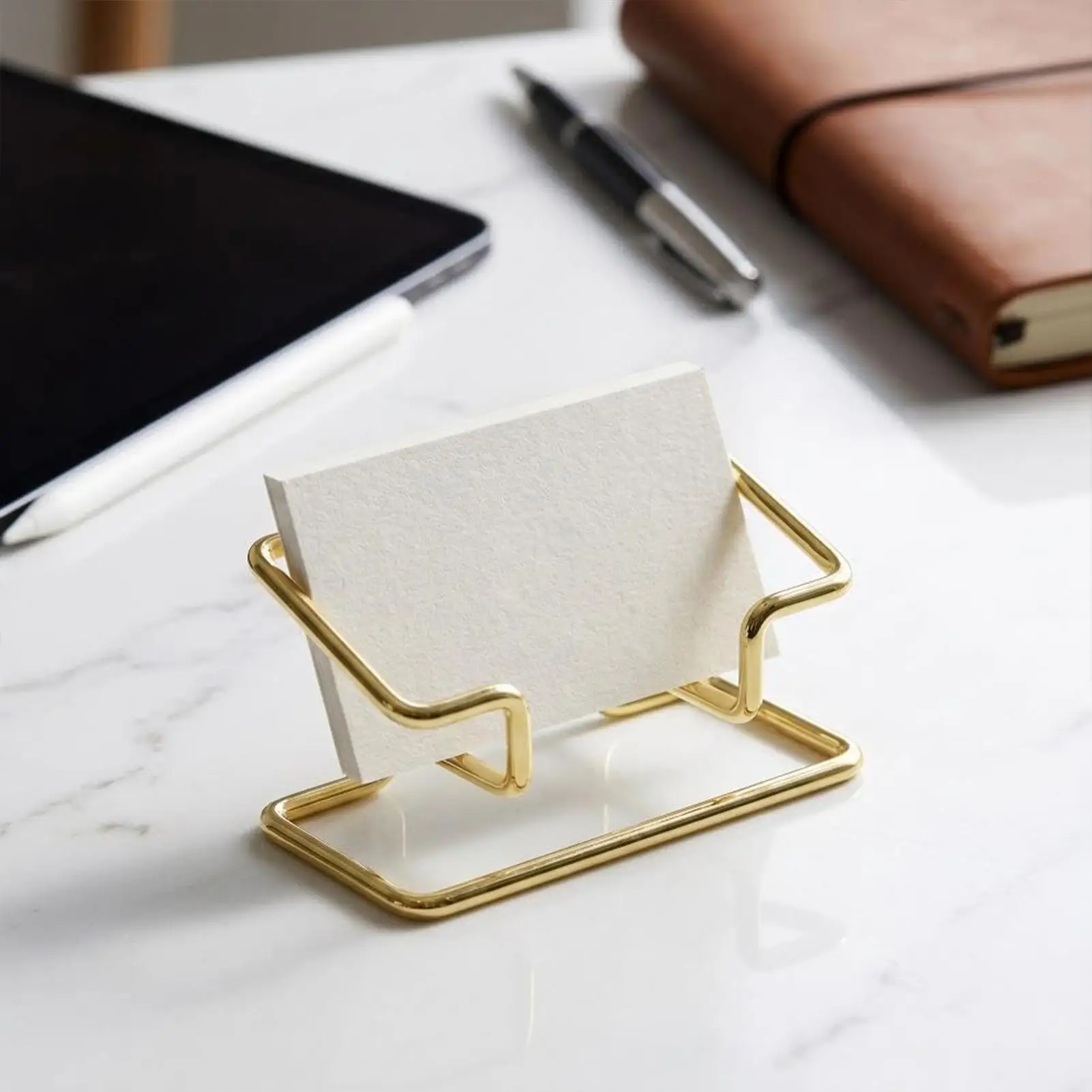 Business Card Holder Organizer Office Desk Display Stand Memo Counter Accessories Tabletop Shelf Business Card Holder Storage