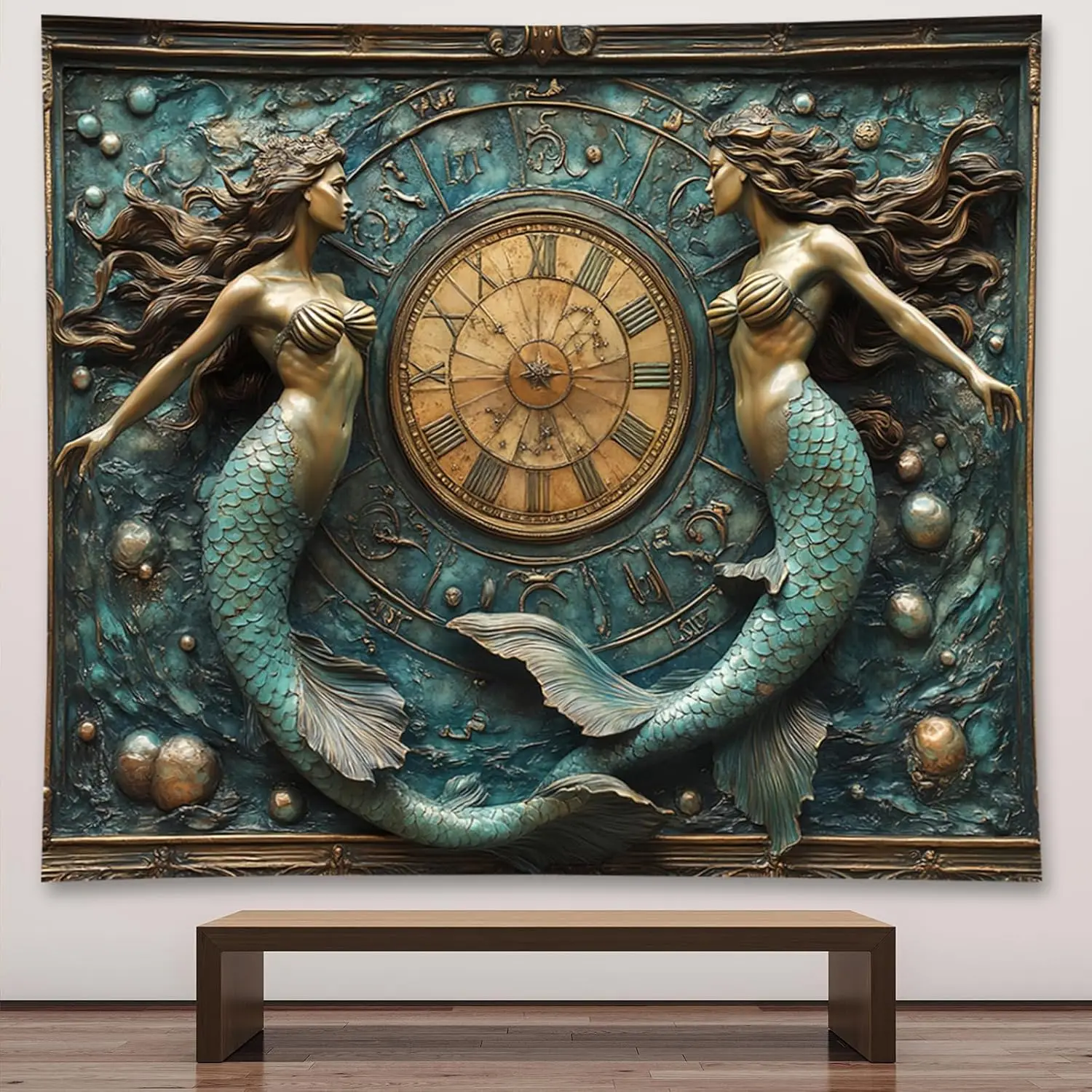Vintage Zodiac Pisces Tapestry Wall Hanging Astrology Home Decoration Aesthetics Suitable for Bedroom Living Room Dormitory