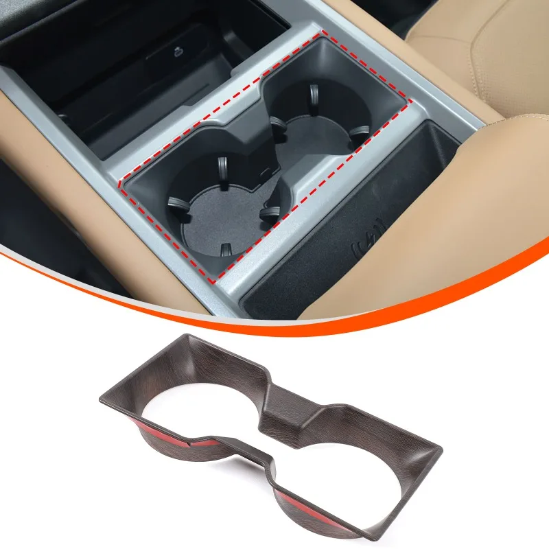 

For 2025+ Land Rover Defender Center Console Cup Holder Frame Drinks Cup Holder Trim Panel ABS Car Accessories