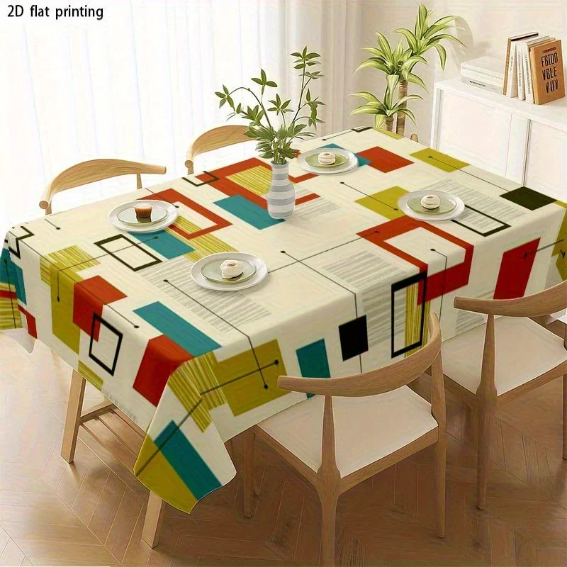 [JIT] 1pc Soft, fashionable and aesthetically pleasing 2D flat tablecloth, machine washable and easy to clean, yzb