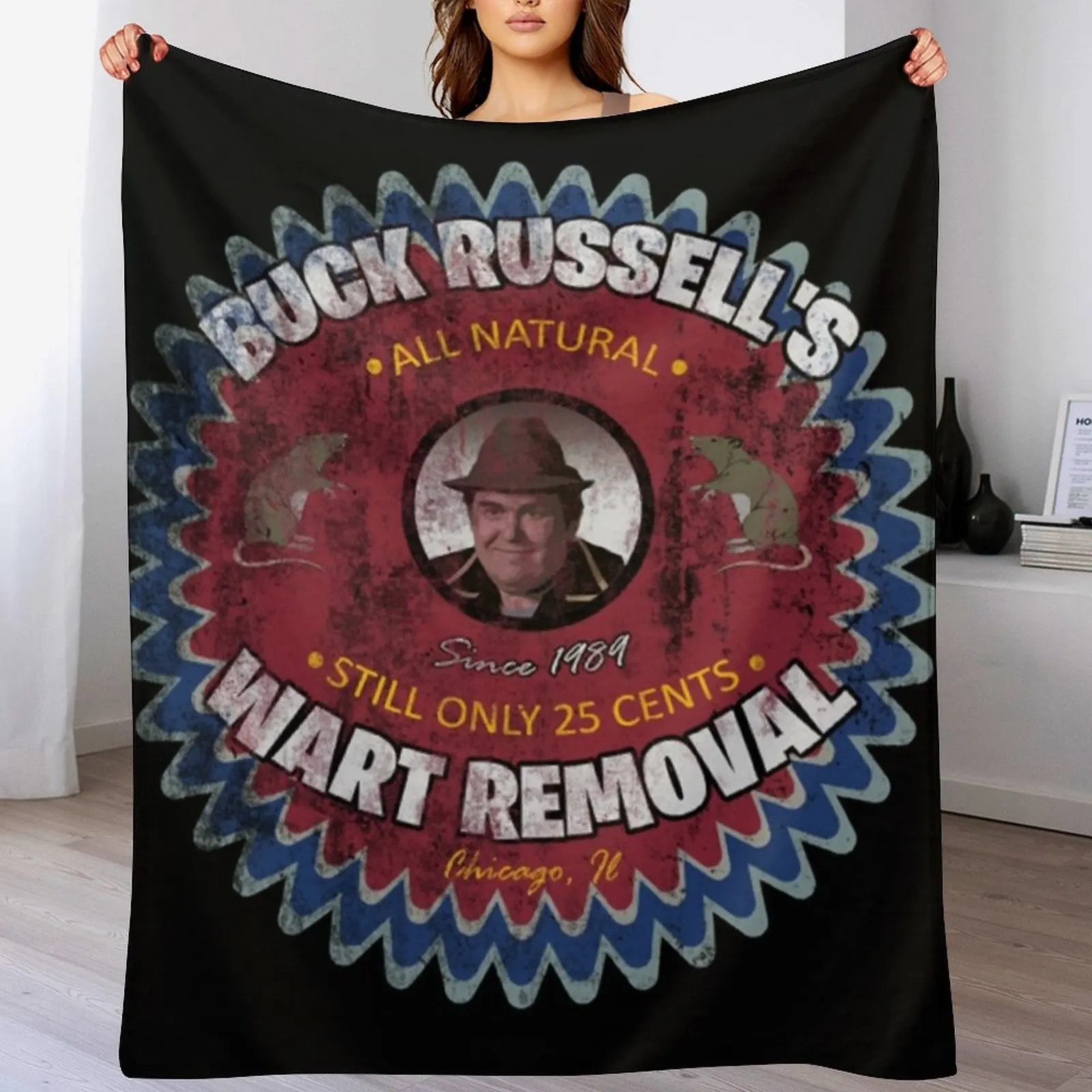 Buck Russell's Wart Removal from UNCLE BUCK, distressed shirt Throw Blanket Moving Warm Blankets