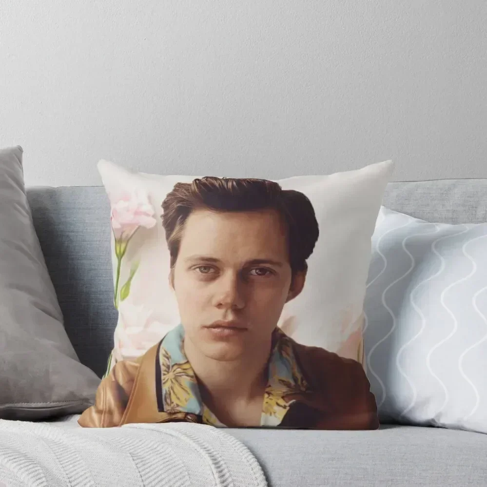 

Bill Skarsgard - Flower Prince Series IV Throw Throw Pillow luxury home accessories Cushions Cover Christmas Covers pillow