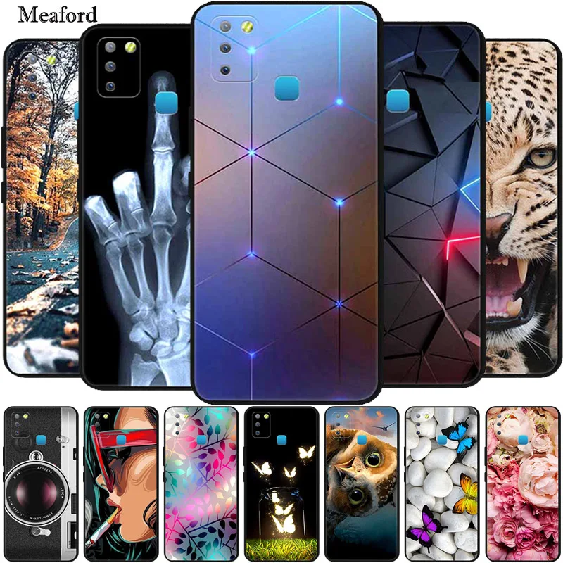 Case For Infinix Smart 5 6 Animals Bumper Silicon TPU Soft Phone Cover For Infinix Smart 3 Plus Smart6 Funda Cartoon Wolf Coque