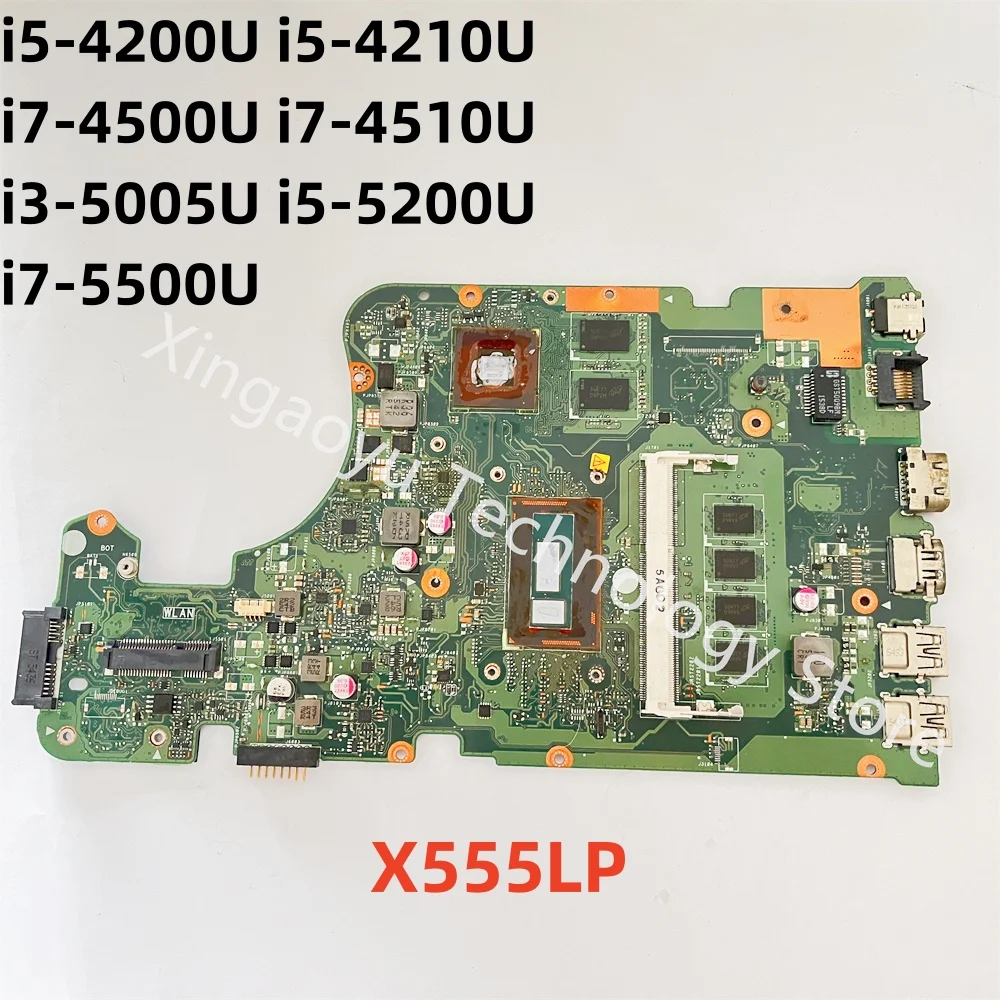 Original For Asus X555L  X555LP Laptop Motherboard  4GB RAM i5-4200U i5-4210U i7-4500U i7-4510U i3-5005U i5-5200U i7-5500U