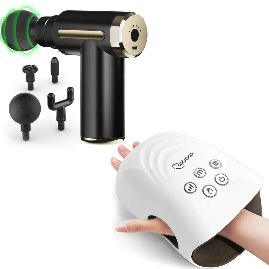 

Massage Gun amp Hand Massager with Heat and Compression for Arthritis and Carpal Tunnel