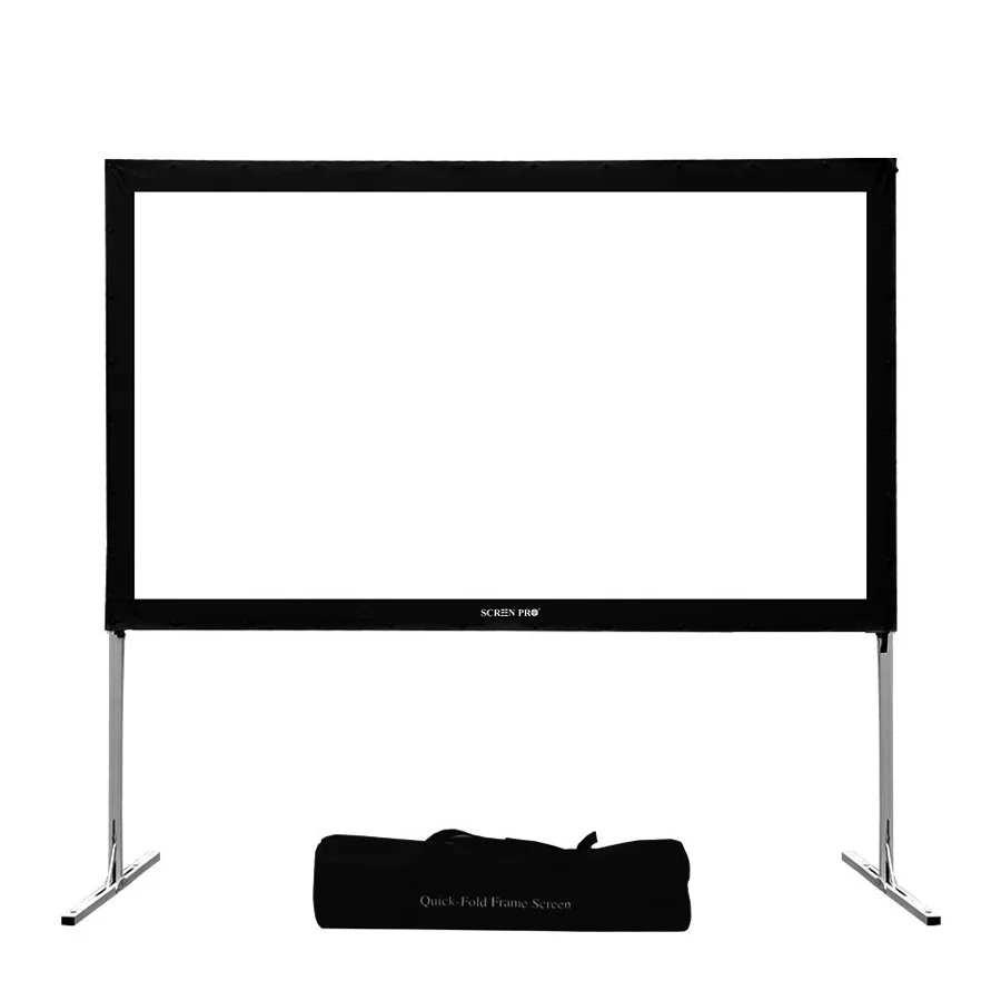 

120 inch Outdoor Movie Screen - Upgraded 3 Layers PVC 16:9 Projector Screen, Portable Video Projection Screen with Carrying Bag