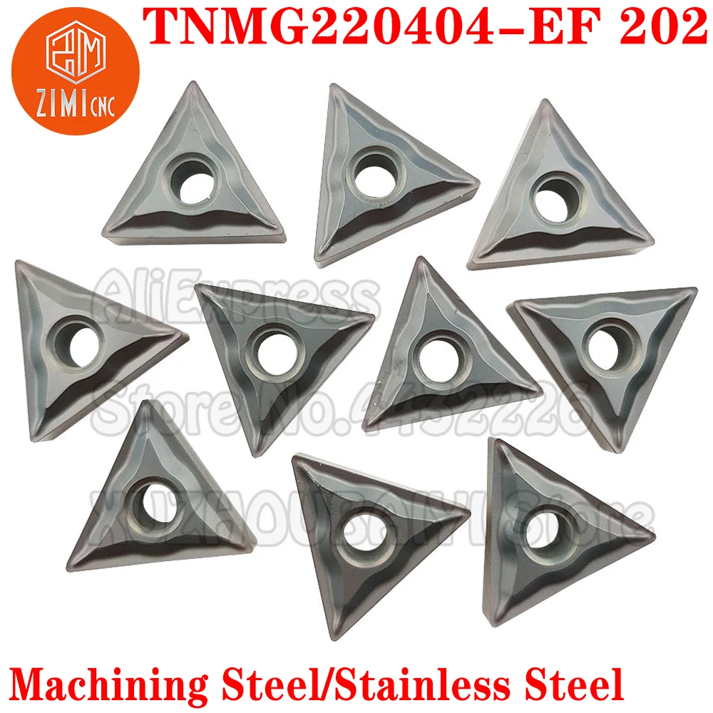 TNMG220404-EF 202 TNMG 220408 EF 202 Carbide inserts Turning Inserts TNMG 2204 CNC Cutter Lathe Blade Tools for stainless steel