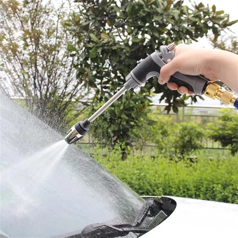 

Car Wash Water Gun Adjustable Water Outlet Mode High Pressure Long Pole Water Gun Turbowasher Garden Watering Tools