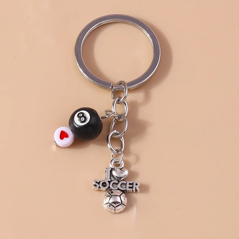 Creative Mini 3D Sport Ball Keychain Rugby Baseball Football Keyring Pendants for Car Key Holder Handbag Decor Jewelry Gifts