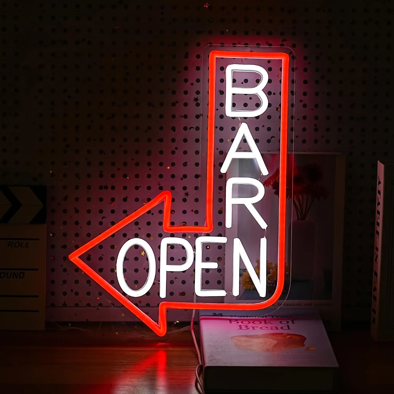 Bar offenes Neonschild, USB-Stromversorgung, dekorative Beleuchtung zur Wandmontage, Pfeile, Restaurant, Hotel-Neonbeleuchtungsschilder
