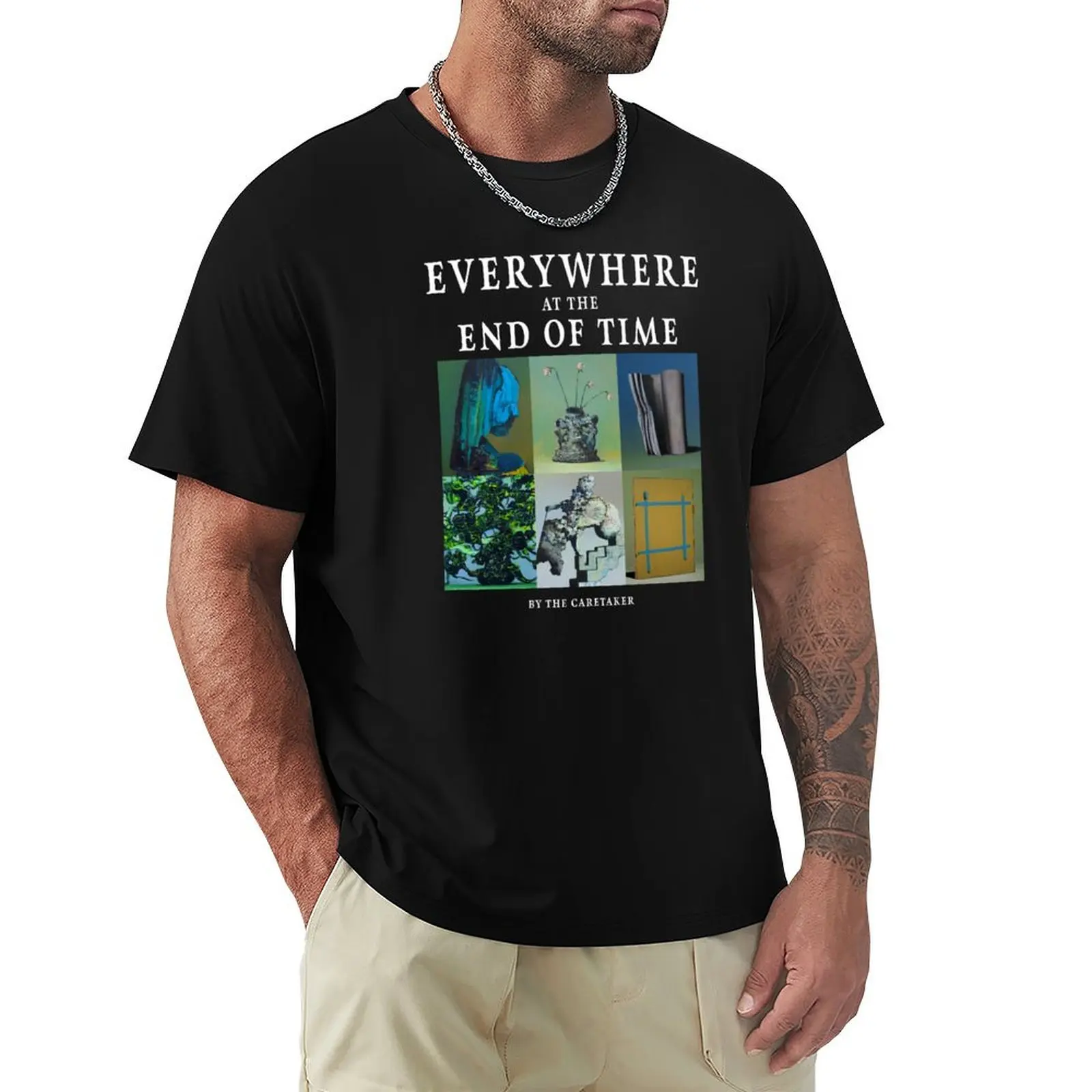 

Everywhere at the End of Time by the Caretaker Album Cover Art Collection T-Shirt Everyday Wear Basic Short Sleeve Top