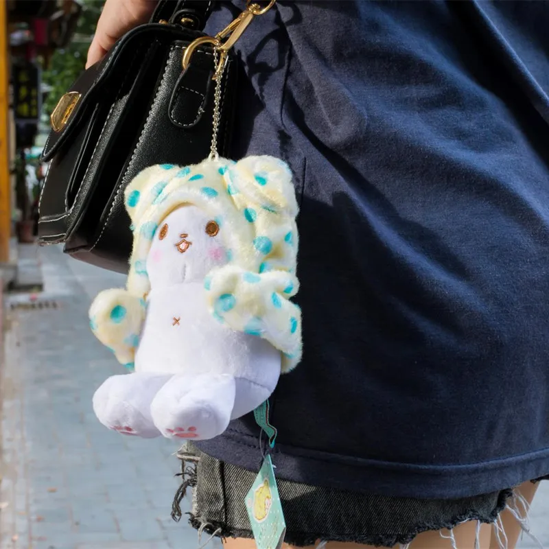 Marumofubiyori Niedźwiedź Pluszowy brelok do kluczy Wypchane zwierzę Śliczny brelok do kluczy Kawaii Breloczek do kluczy 15 cm Zabawki dla dzieci dla dziewczynek Prezent urodzinowy dla dzieci