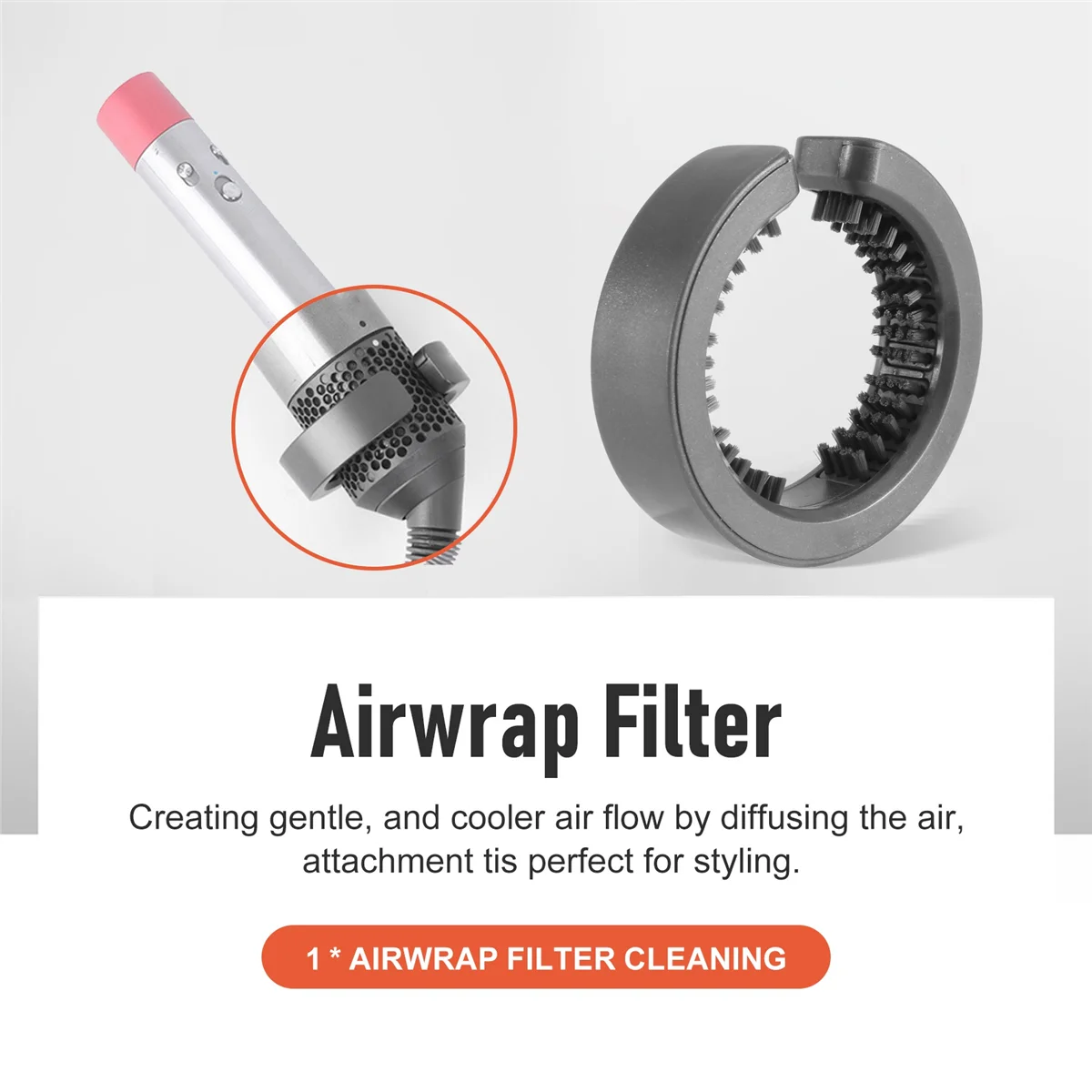 Y59APara Dyson Airwrap Filtro de limpeza HS01 Acessório de limpeza de filtro 969760 -01 Acessórios portáteis para sopradores à prova de poeira