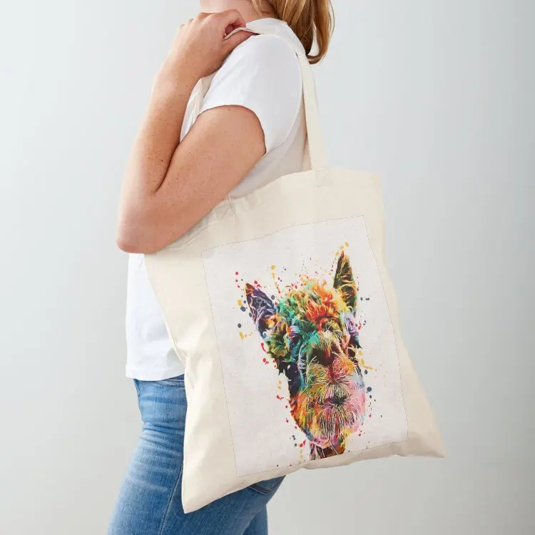 

Llama Watercolor Art Work Alpaca Tote Bag Portable shopping bag hand bag handbag Women bags