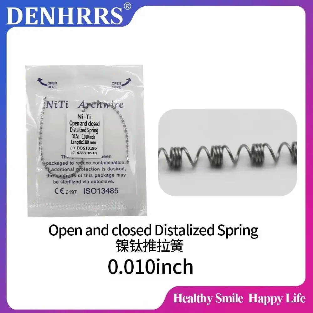 Dental Orthodontic Open And Closed Distalized Niti Spring 180mm 1Pc/Pack