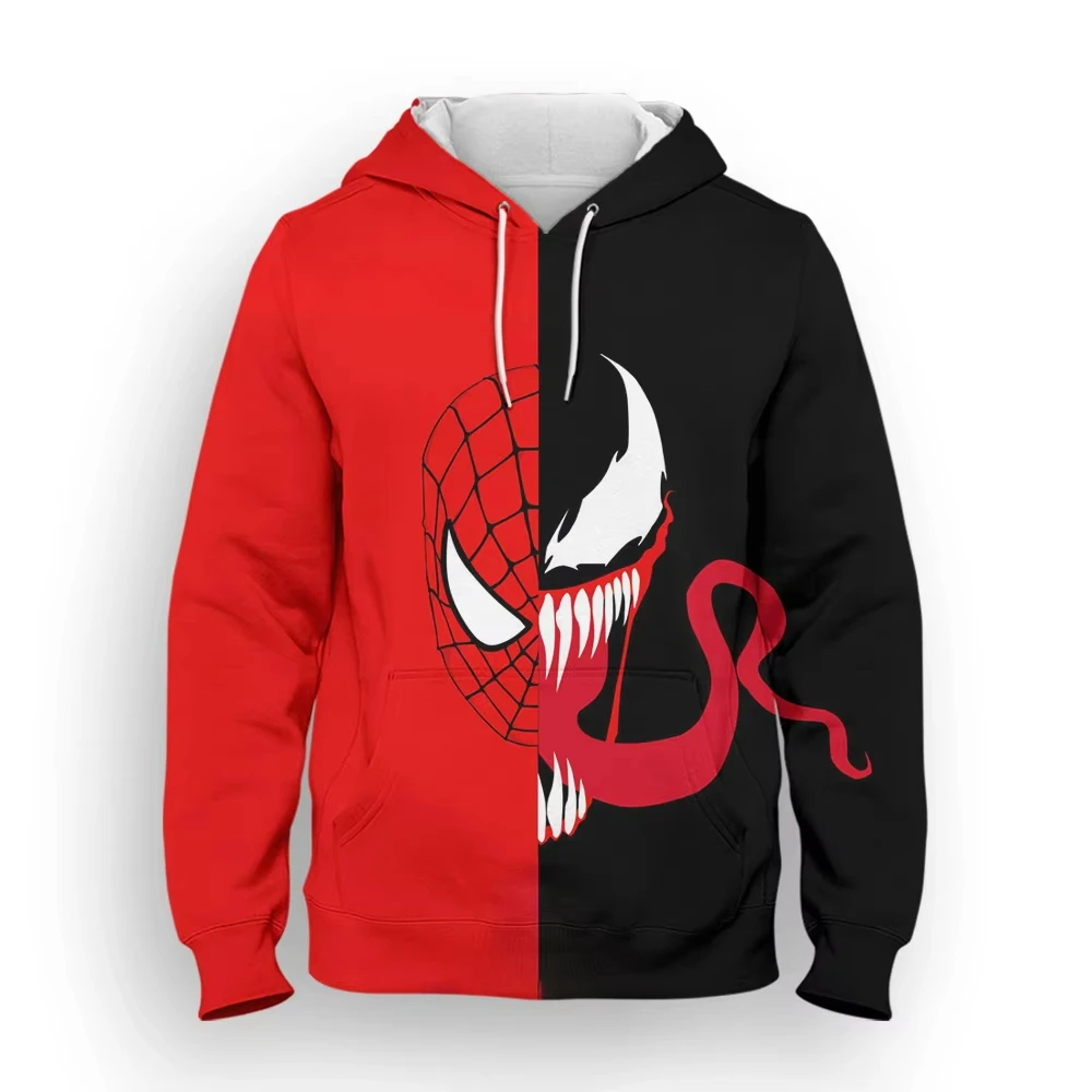 

（Miniso）Spring Autumn Women's Clothing Hoodie Spider-Man Venom 3d Printed Women Sweatshirts Casual Tracksuit Trend Fashion Tops