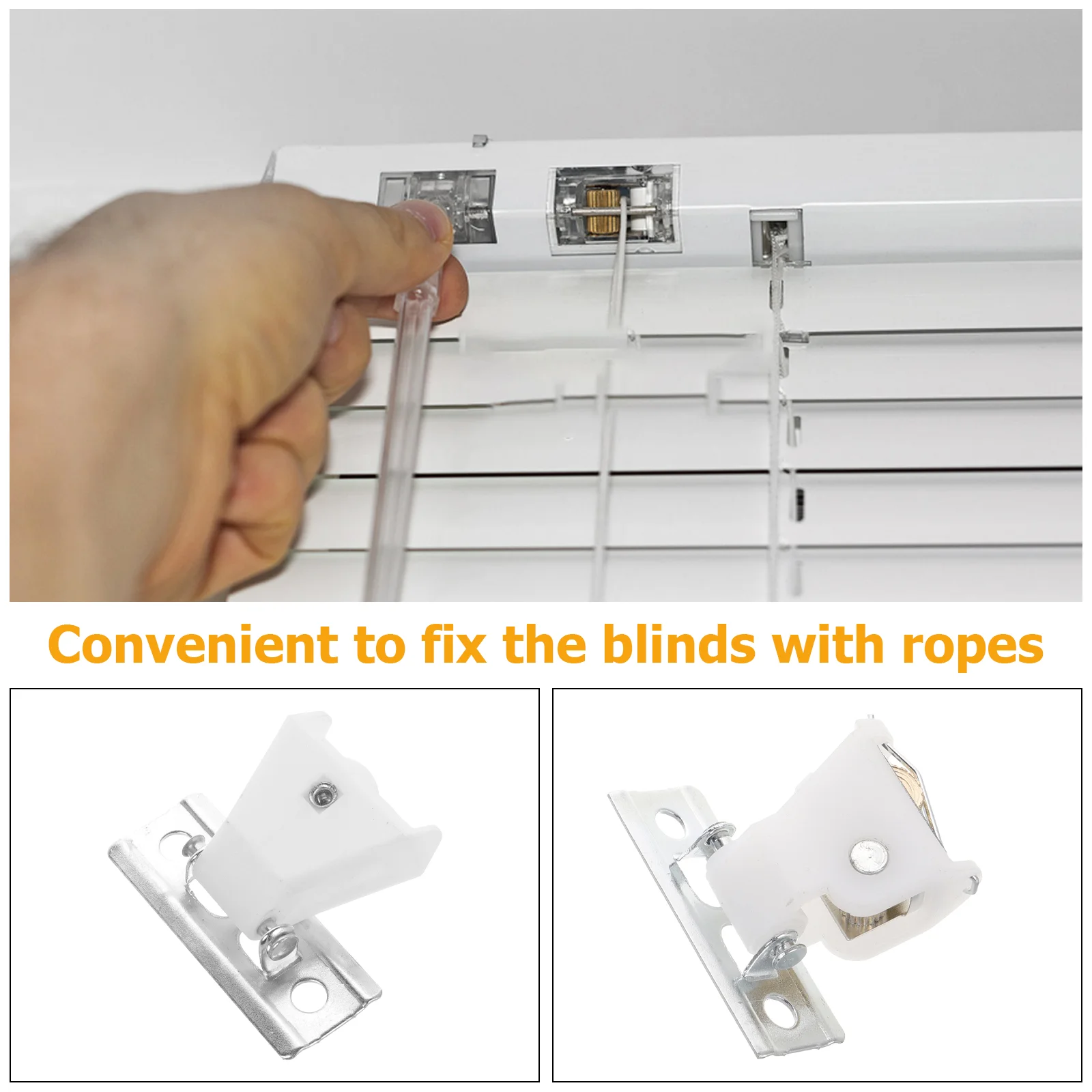 2 Sets Blind Cord Lock Screws Roman Curtain Supplies Handle Locks Shade Pulley Plastic Blinds Window Shades for Home Baby