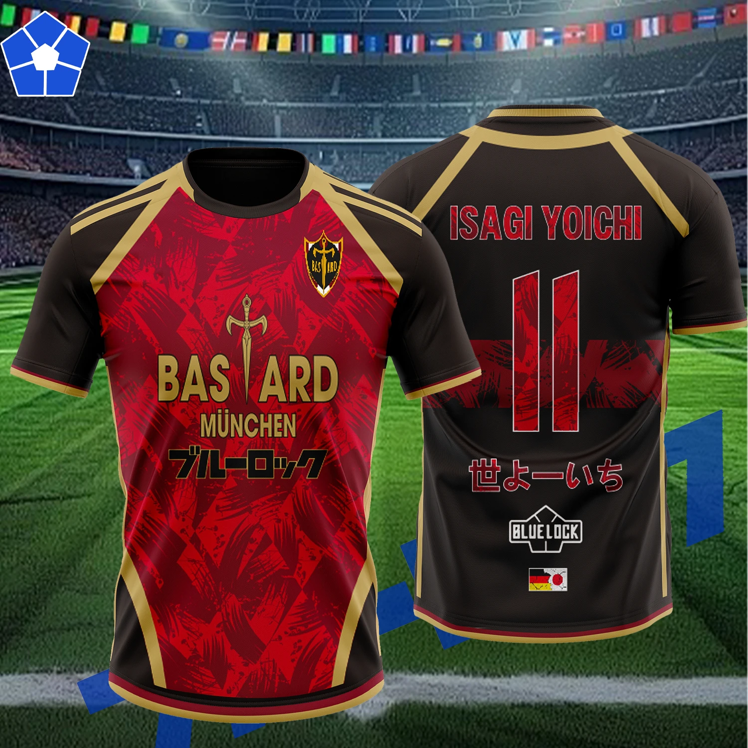 

Custom 2025 Anime Blue Lock München Jersey 3D Print Men Sport T Shirt Manga Kaiser 10 Isagi Short Sleeve Unisex Tee Y2k Tops