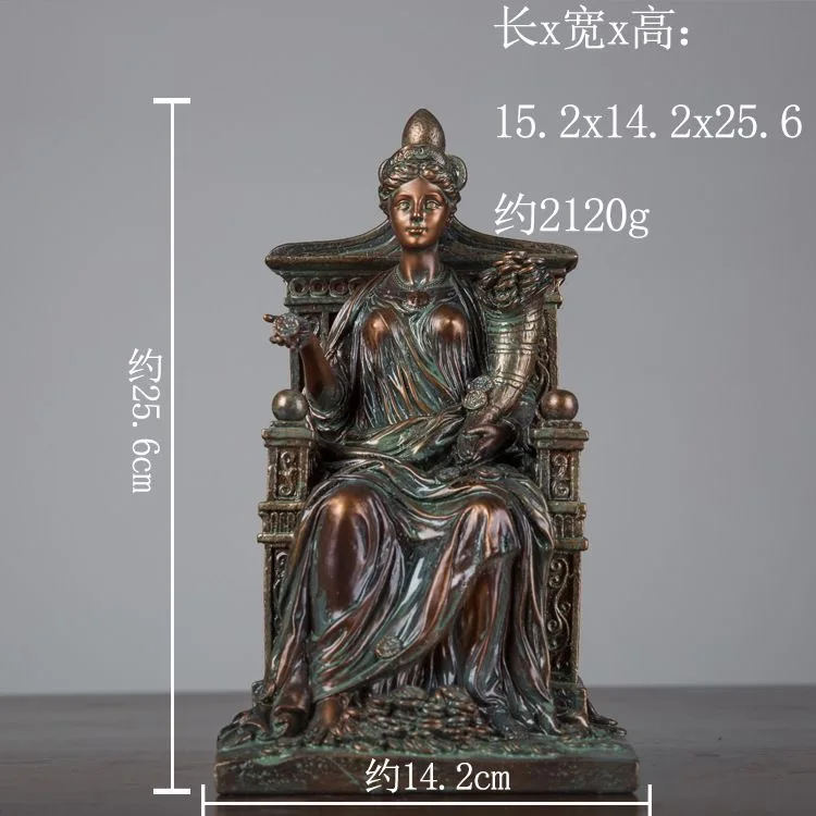 2023 Classical European Style Fortune Goddess Tabletop Decoration Retro Porch Cabinet Decoration Desk Decoration Decorative