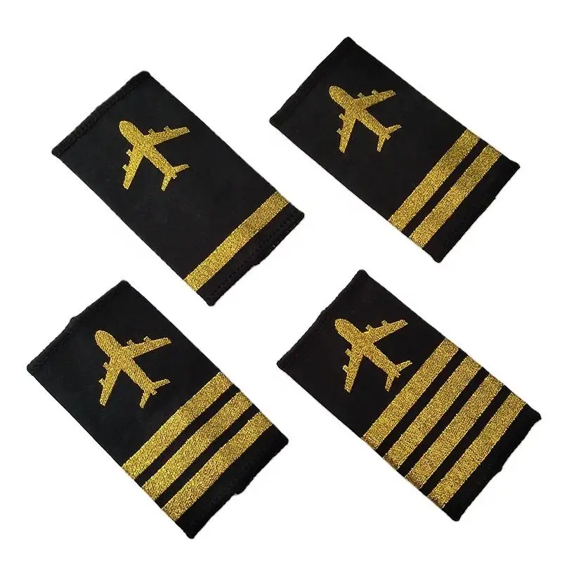 

5 Pairs International Airline Uniform Epaulet Pilot Shirt Epaulets Shoulder Boards Stewardess Blouse Rank Coat Accessories