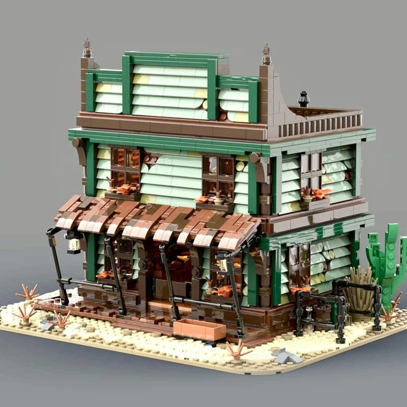2744pcs MOC Modular Western Saloon Westerned Model Building Christmas gift blocks toy Architecture DIY idea Education Birthday