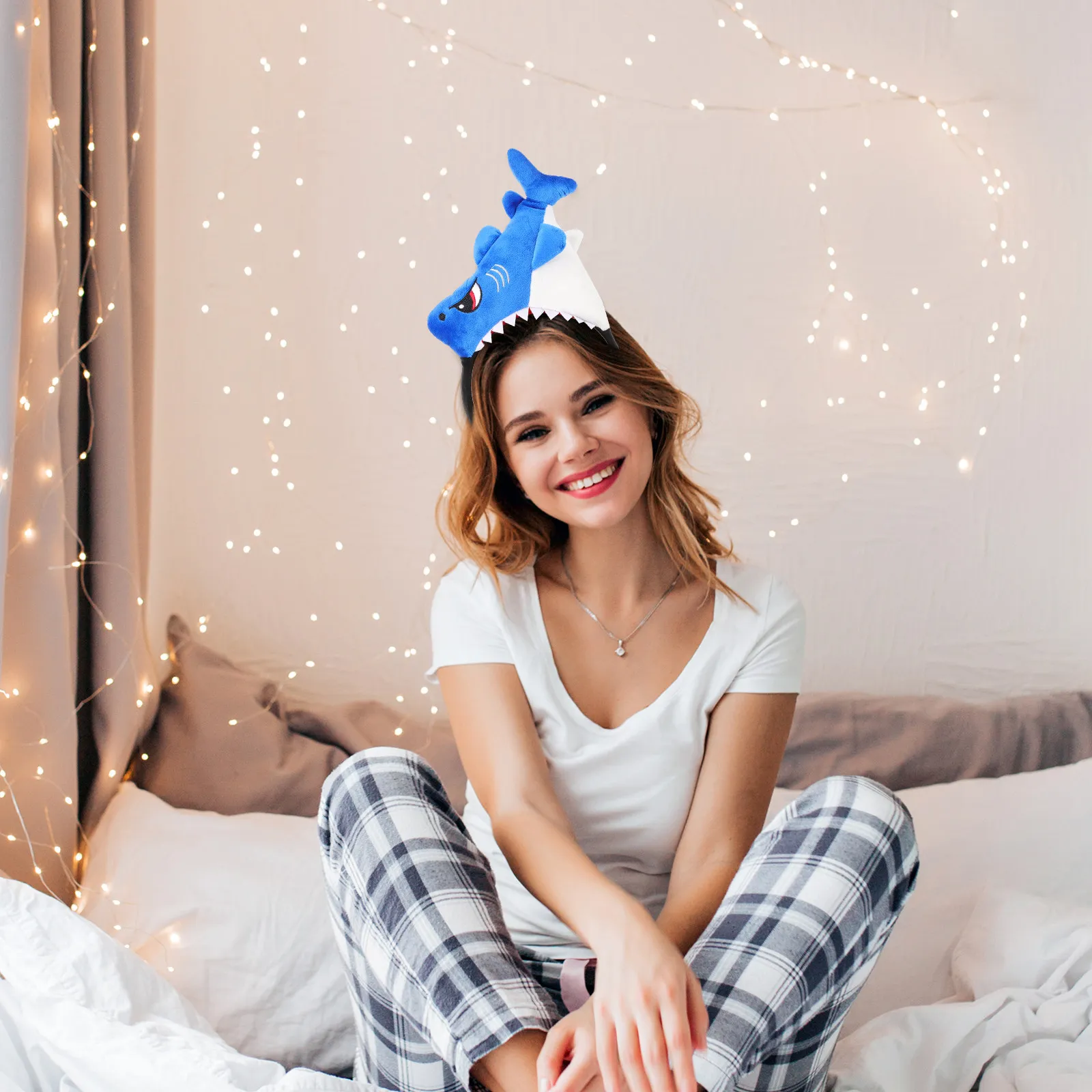 

Повязка на голову в виде акулы для женщин, милая тканевая заколка для волос для Хэллоуина, костюмированных вечеринок, карнавалов, сценических выступлений, веселых фестивалей