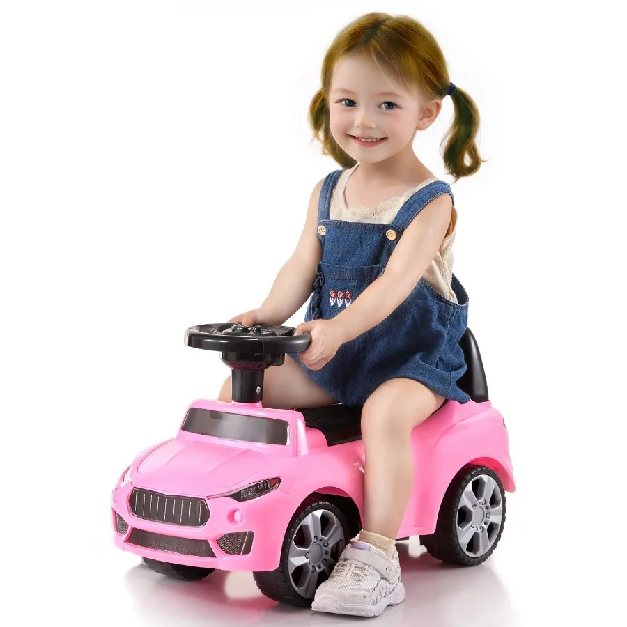 Ride On Push Car per bambini dai 13 anni Ride Racer Sit to Stand Ride On Toy Classic Ride On Car con volante musicale
