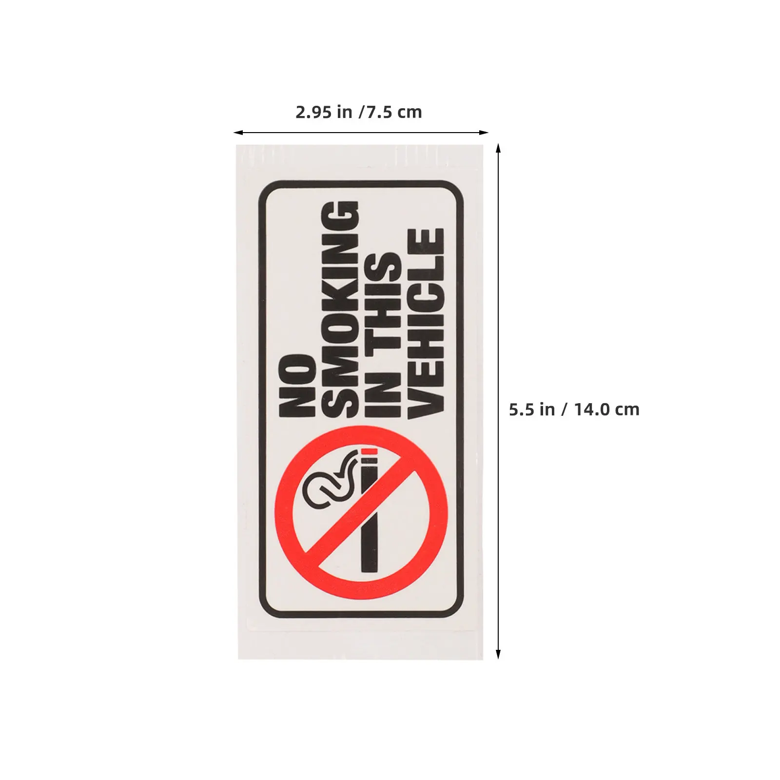 8Pcs No Smoking Stickers Decals Waterproof Copperplate Adhesive for Cars Windows Dashboards Vehicles Public Transport No Smoking