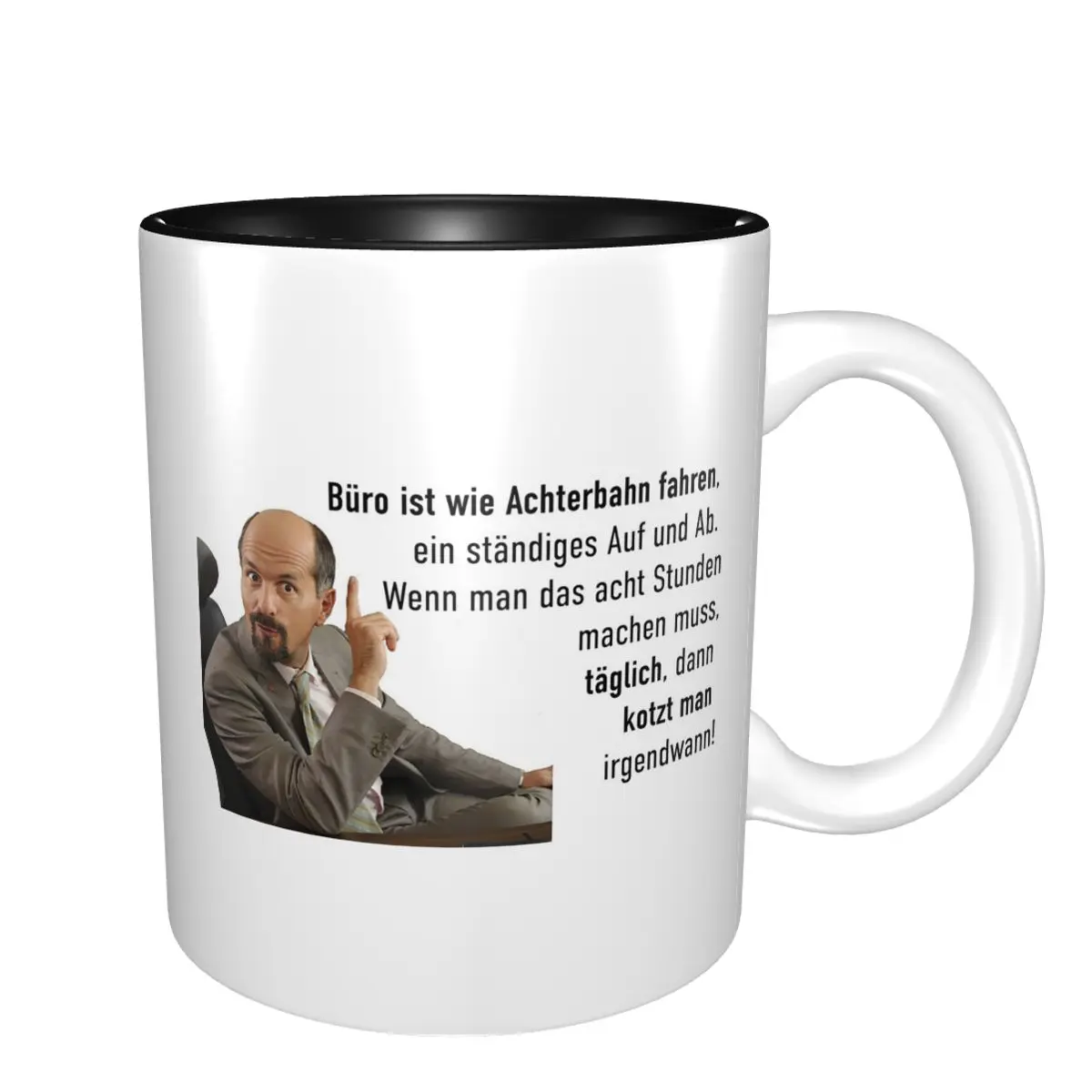 Taza con cita de sabiduría de oficina de Stromberg, tazas de café de cerámica divertidas, tazas de té, taza de leche, regalos para amigos