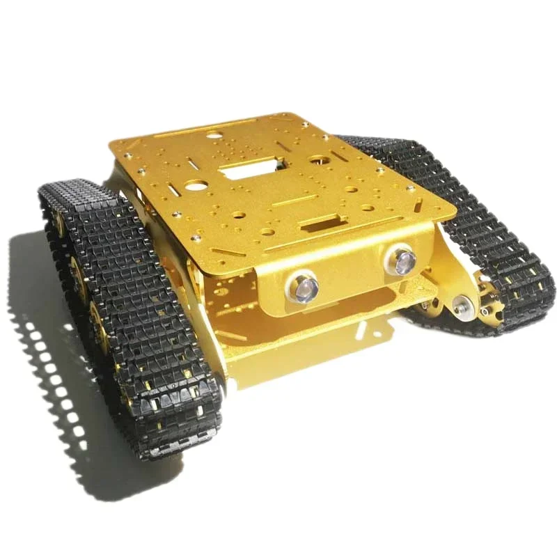 TSD300 shock-absorbing metal tank double-layer tracked tank car chassis intelligent robot