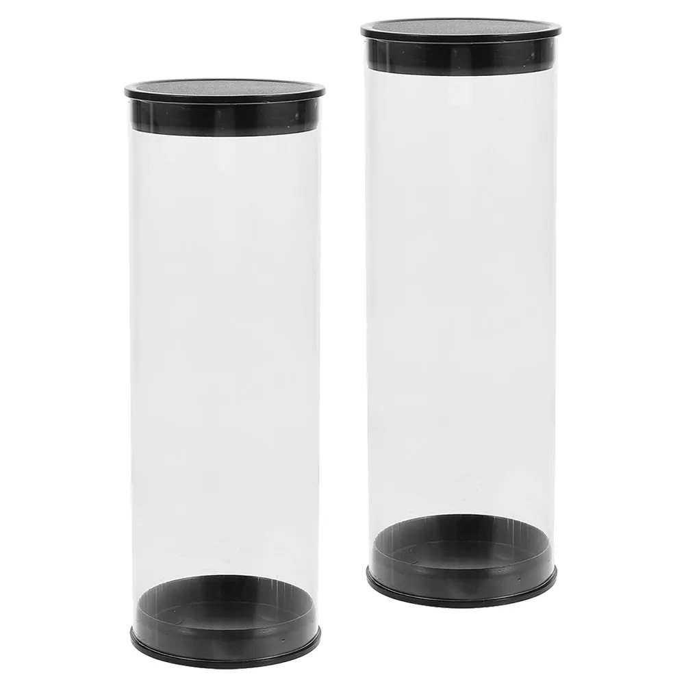 

2Pcs Golf Ball Tube Clear Plastic Storage Container PVC Holder For Golfing Supplies Portable Case Transparent Box