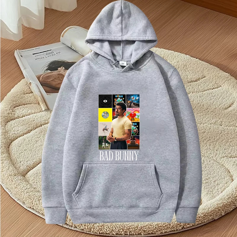 Bad bunny Albums Classic graphic hoodie 2025 men women fashion vintage Long sleeve Sweatshirt with print oversized hoodie unisex