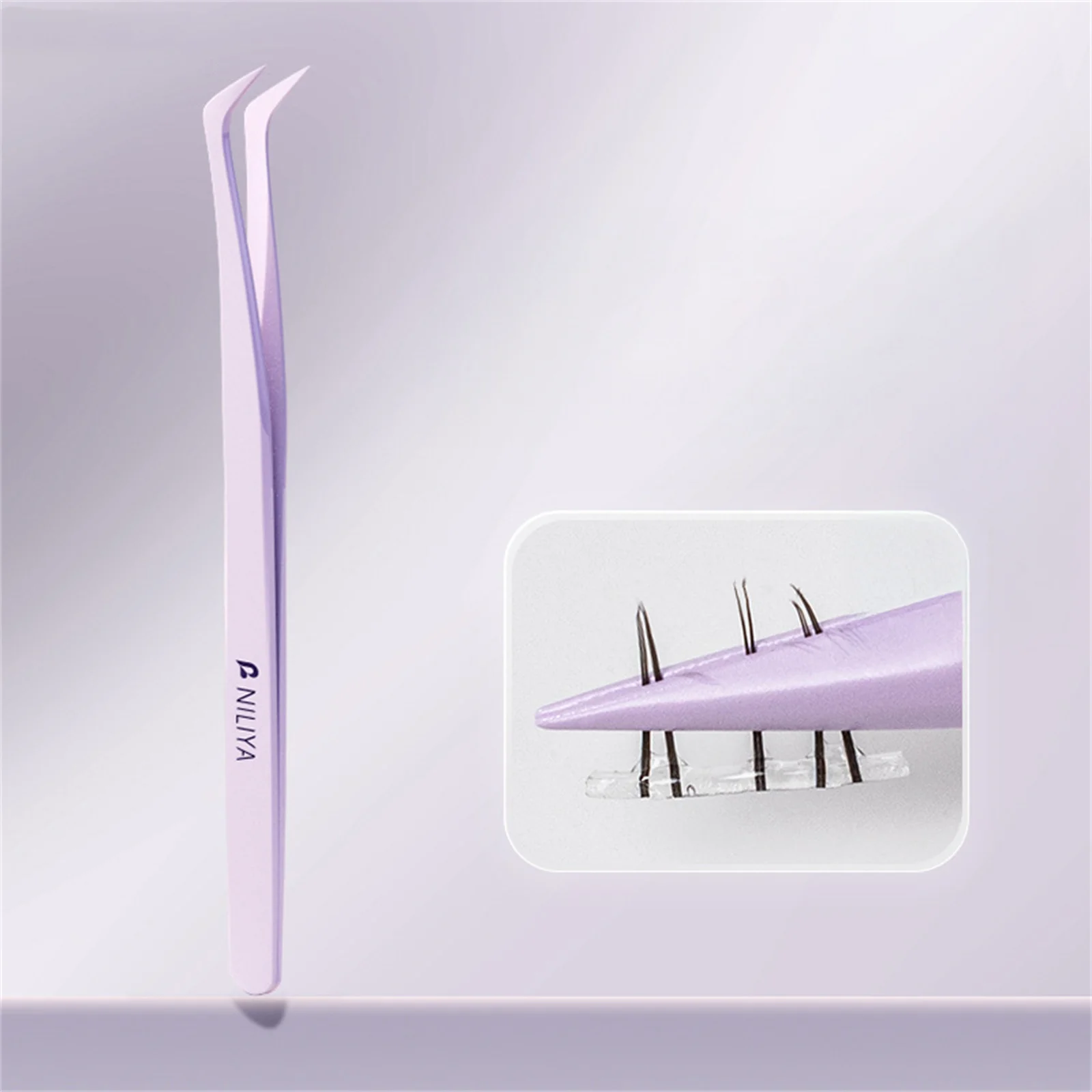 Pince à faux cils antistatique, outils professionnels pour cils, pince à plumes dorées pour Extensions de cils, outils de beauté