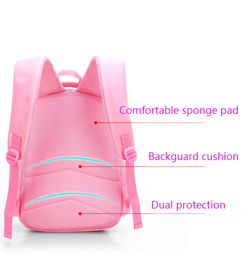 3PCS Kid Backpack For Girls Cartoon Cat Bowknot Children Lovely Bookbag with Lunch Box Schoolbag Gift Girl Backpack Waterproof