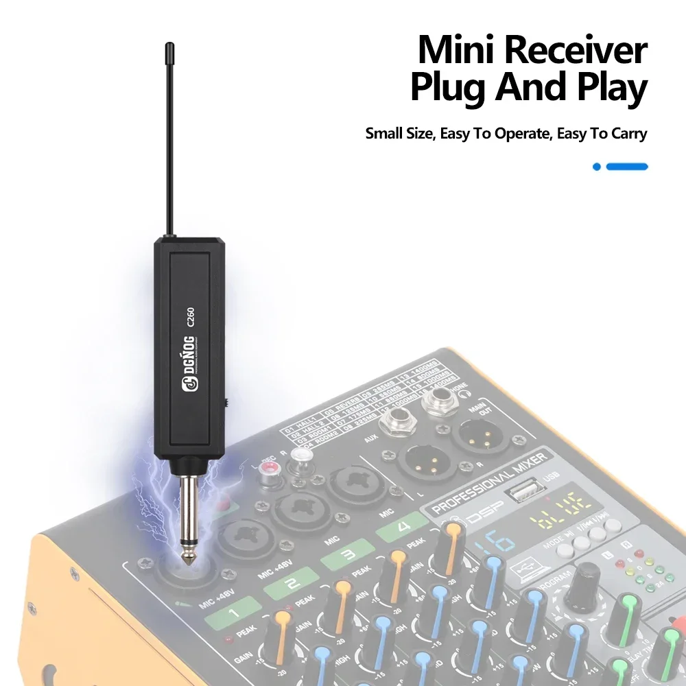 Micrófono inalámbrico para Karaoke, dispositivo de grabación VHF recargable, de mano, rango de 30m, dinámico, para cantar, fiesta en casa de Iglesia