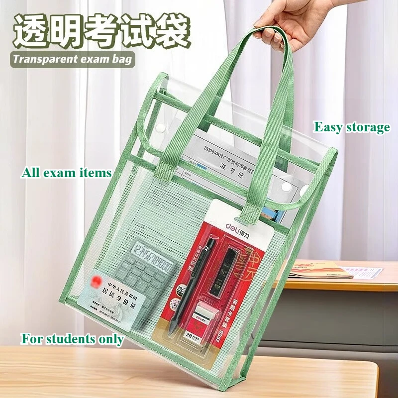 Sac de rangement pour dossiers portable transparent de grande capacité, extensible, en PVC, auto-adhésif, organiseur de documents