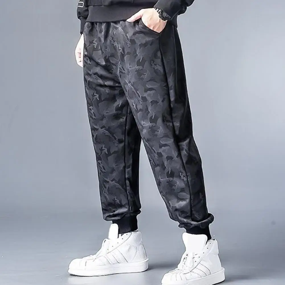 

Fashionable Male Trousers Streetwear Thicken Male Trousers Skin-friendly Casual Pants for Daily Wear