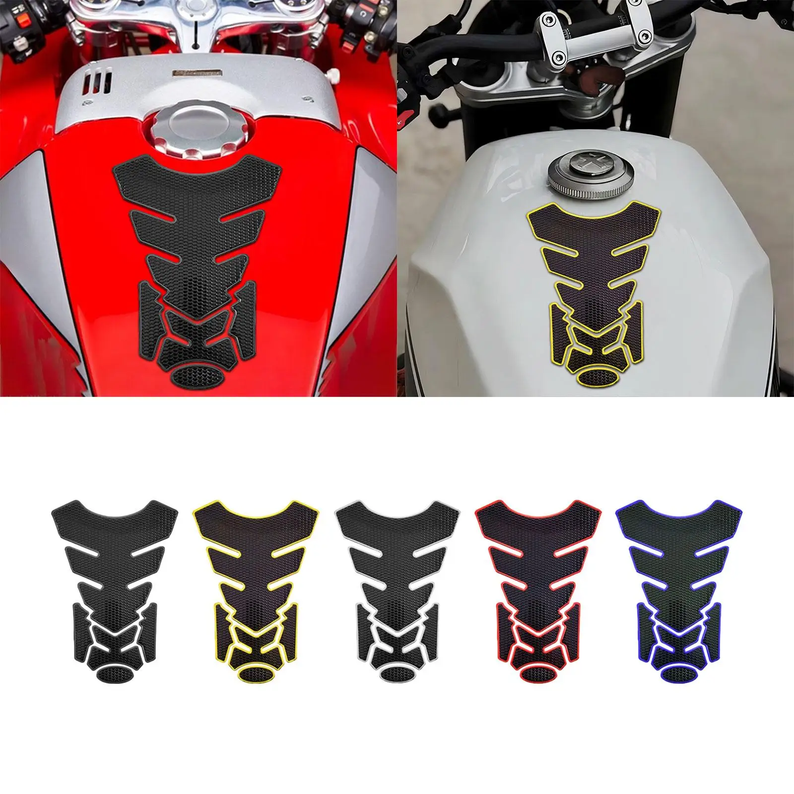 Stiker dekorasi tangki minyak, stiker Decal 3D karet sepeda motor bahan bakar Gas Cap Pad untuk Rvf400 CB400/600/1000/1300