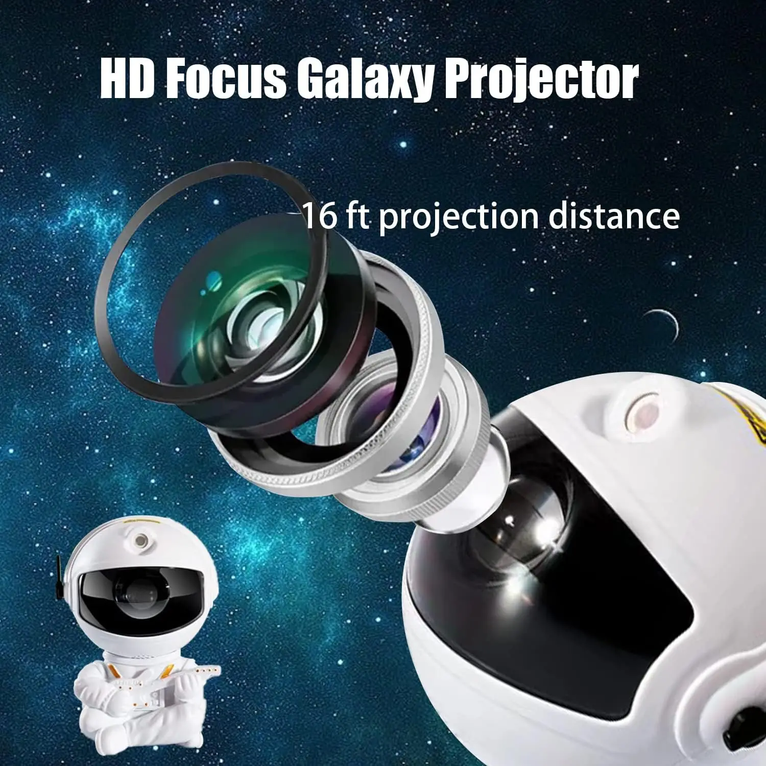 Galaxy Light Projector Gift Kids Adults Astronaut Night Light Bedroom Room Star Ceiling Decoration Night Lamp