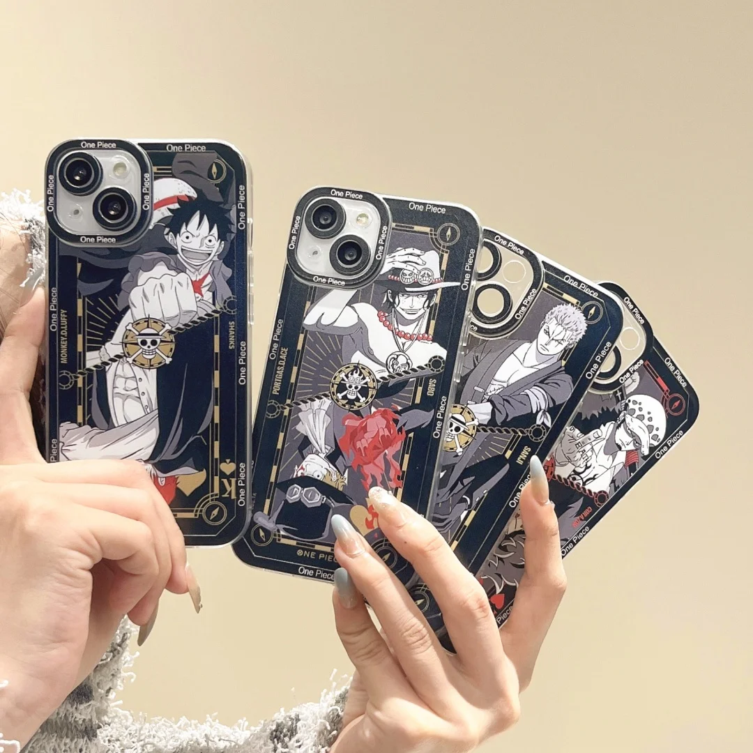 اليابان الكرتون قطعة واحدة لوفي زور جراب هاتف آيفون 16 15 14 زائد 17 برو 12 13 11 ميني ماكس 17 برو ايس القانون سانجي غطاء ناعم