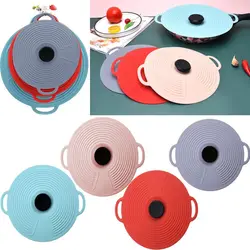 Reusable Multifunction Silicone Boil Over Spill Stopper Microwave Food Fresh Keeping Cover Pan Pot Lid Cover Cooking Tool