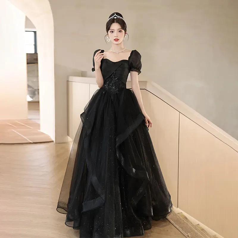 2024 Spring Summer new Chic Evening Dresses Women\'s High-End Luxury Slim Plus Size 3XL Stitching Birthday Party Dress