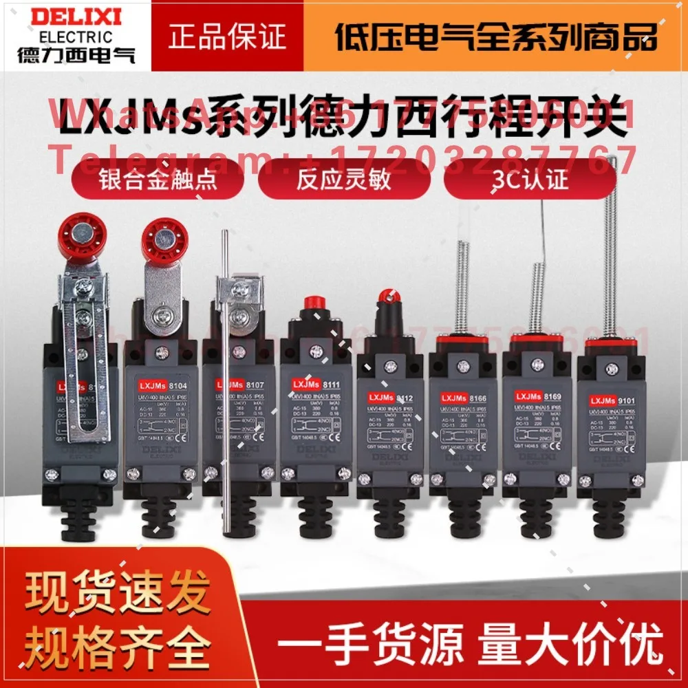 Delixi Stroke Switch LXJMs-8108 Limit Switch Self-Reset Roller Touch Micro Touch Limiter