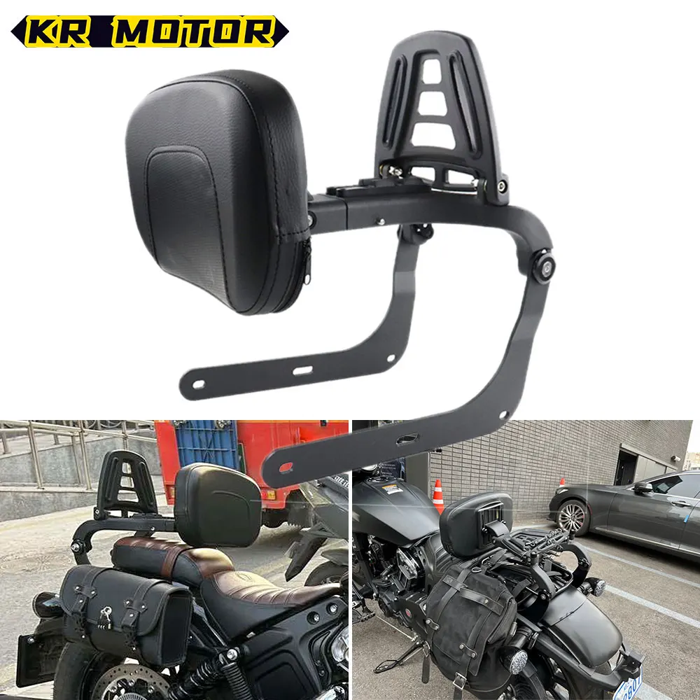 Motorcycle Driver Passenger Seat Backrest Luggage Front Rear Folding Multi-Purpose Rack For Indian Scout Sixty Twenty 2015-2023